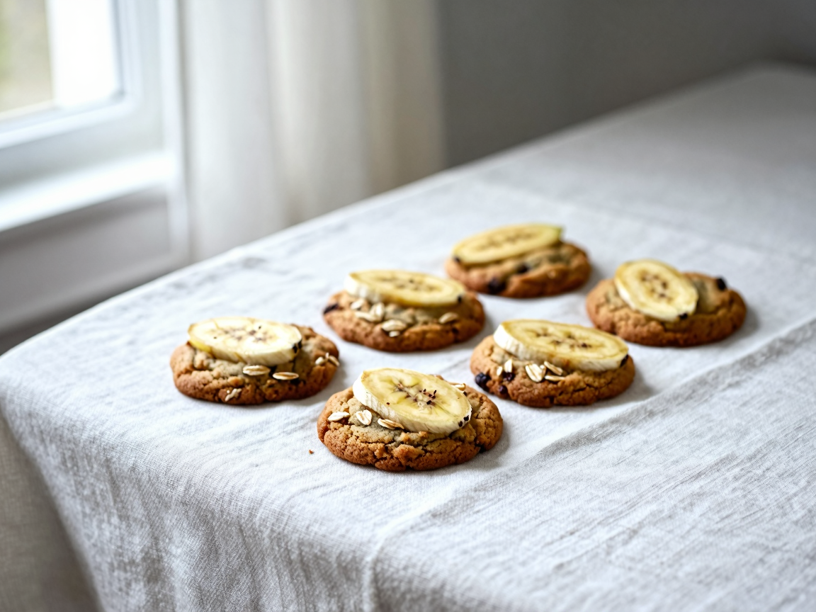 3-Ingredient Healthy Banana Oatmeal Cookies